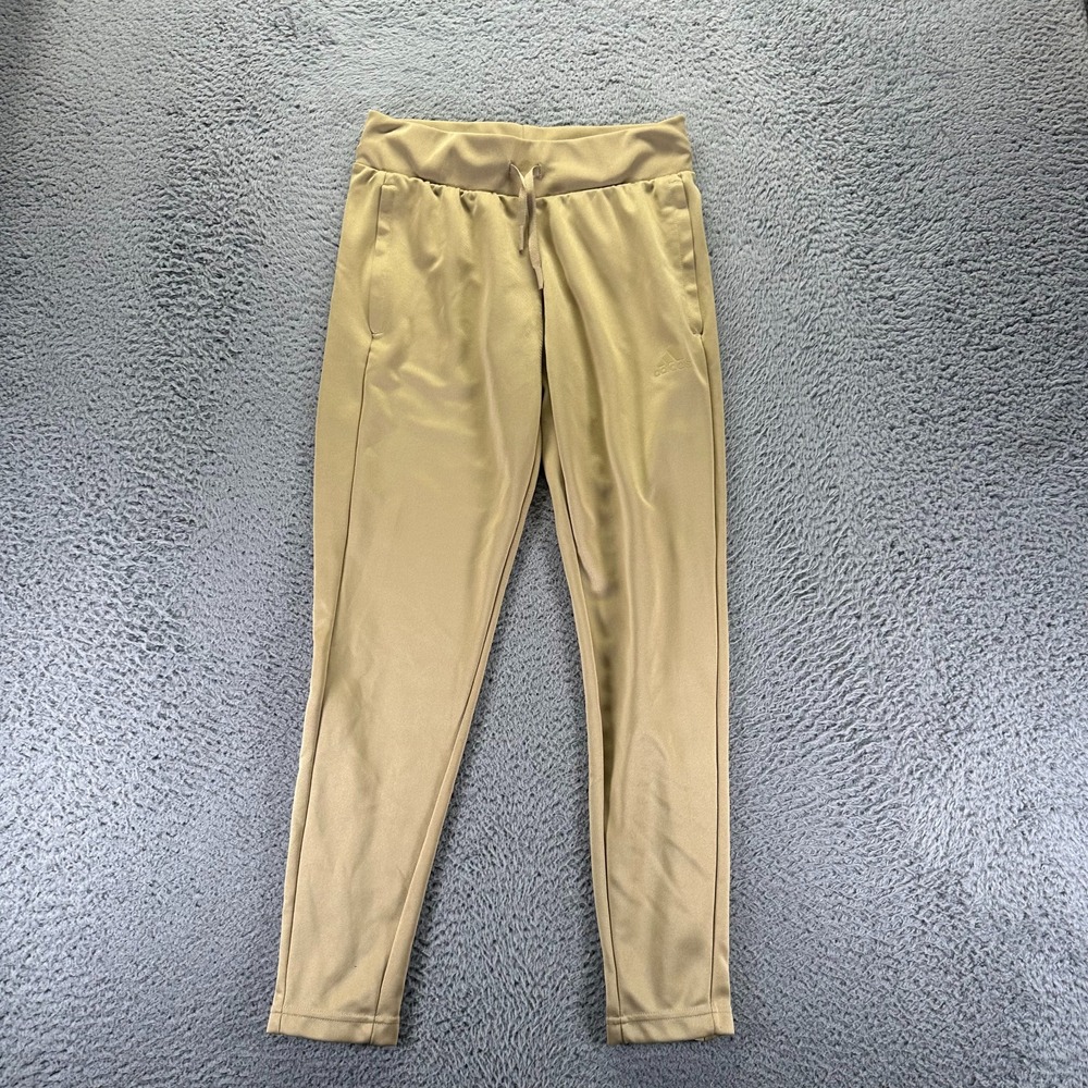 Adidas Aeroready Pant Womens S Beige Polyester‎ Track Tapered Leg Performance